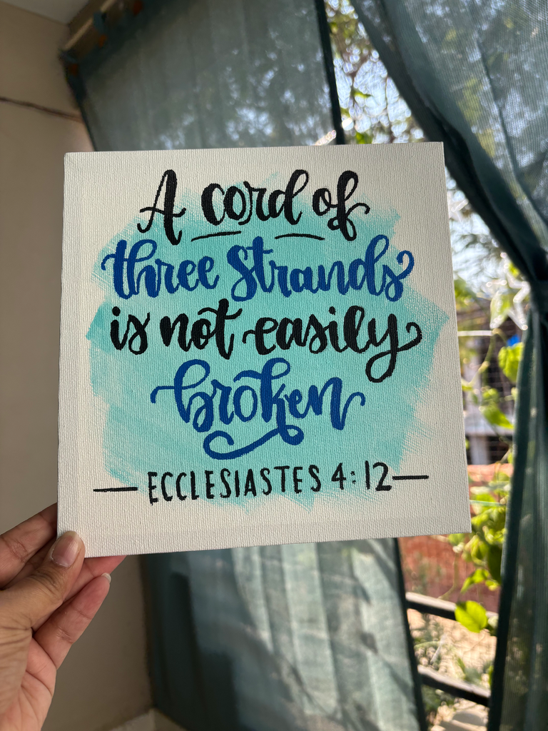 Canvas - A Cord of 3 strands (5x5, Black & Blue)